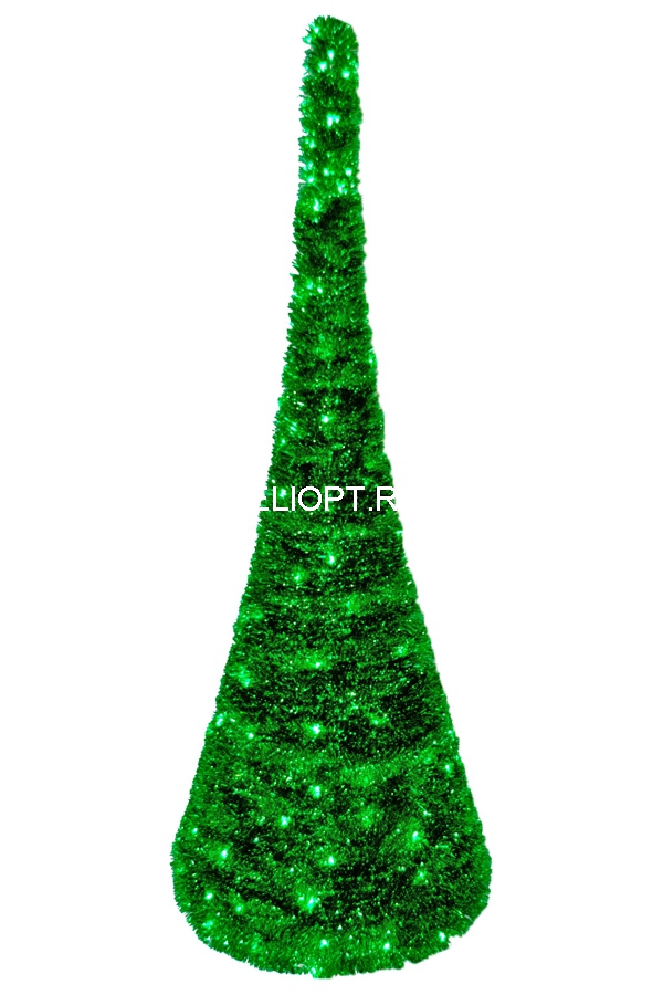 Световая фигура Конус с мишурой