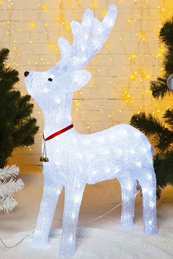 Световая фигура Олень голова вверх 52см 3613094