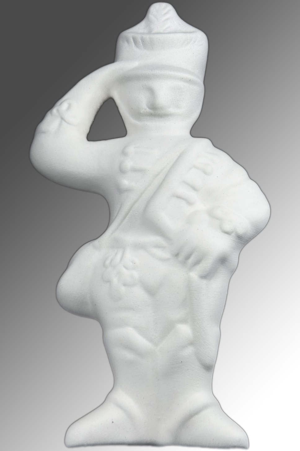 Фарфоровая елочная игрушка Гусар 11,5 см  ЗВФ-Г