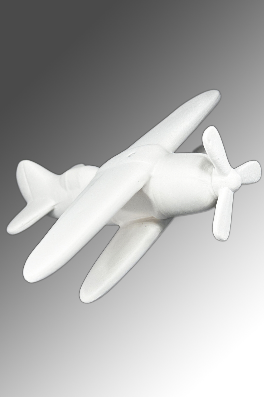 Фарфоровая елочная игрушка Самолет 10x3 см ЗФВ-САМ