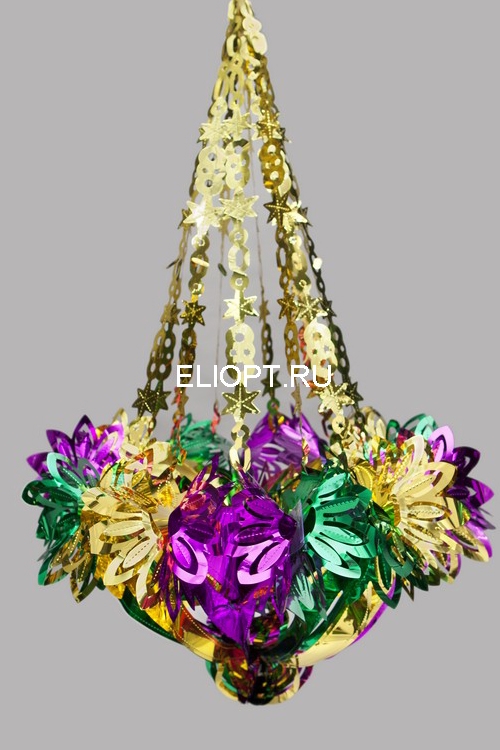 Новогоднее украшение Люстра 80см 3222GGP/C