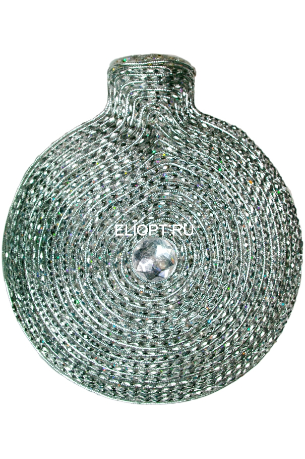Новогоднее украшение Полушар серебро 20112305S/JB