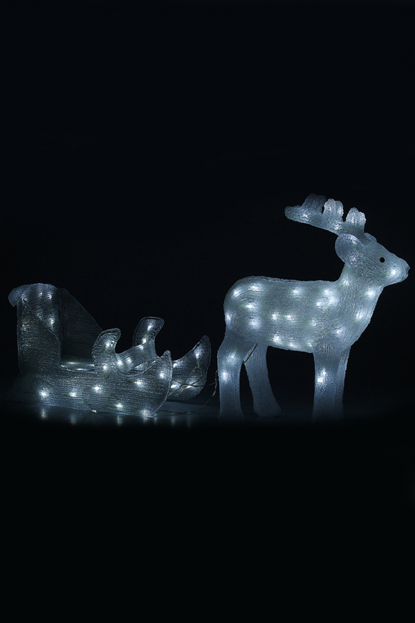 Световая фигура Сани с оленем 45см 186611
